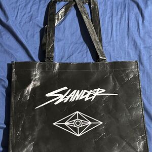 SLANDER TOTE BAG - Black vinyl tote bag perfect for groceries / shopping - 2022